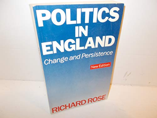 Beispielbild fr Politics in England: Change and Persistence zum Verkauf von WorldofBooks