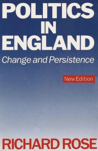 9780333496695: Politics in England: Change and Persistence