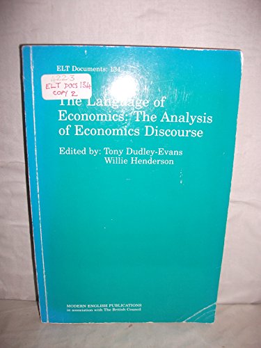 Beispielbild fr The Language of Economics: The Analysis of Economics Discourse zum Verkauf von Anybook.com