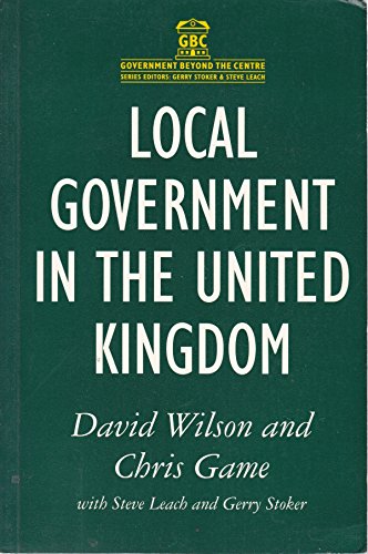9780333519288: Local government in the United Kingdom (Government beyond the centre)