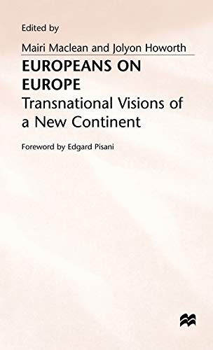 Imagen de archivo de Europeans on Europe: Transnational Visions of a New Continent a la venta por Anybook.com