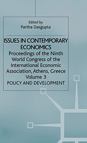 Beispielbild fr Issues in Contemporary Economics Policy and Development v.3 (Vol 3) zum Verkauf von Rain Dog Books