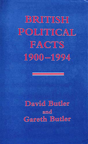 Beispielbild fr British Political Facts. 1900-94. zum Verkauf von Plurabelle Books Ltd