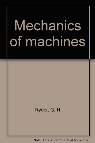 9780333541692: Mechanics of machines