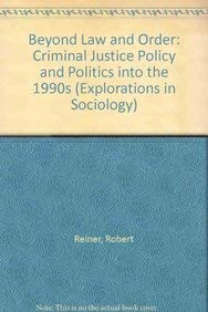 Beispielbild fr Beyond Law and Order: Criminal Justice Policy and Politics Into the 1990s zum Verkauf von Anybook.com