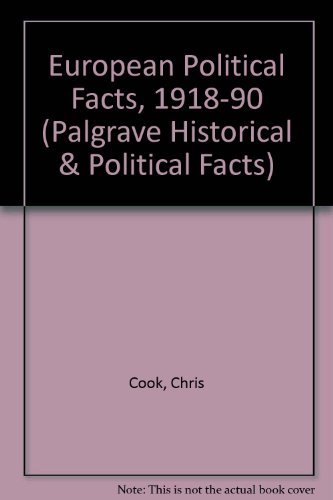 Stock image for European Political Facts, 1918-90 for sale by Winghale Books