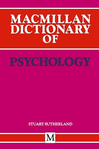 9780333553138: Macmillan Dictionary of Psychology (Dictionary Series)