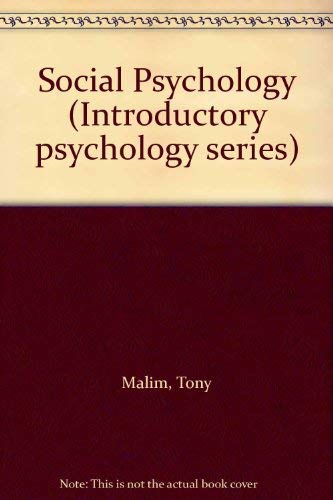 Imagen de archivo de Social Psychology (Introductory Psychology Series) a la venta por MusicMagpie