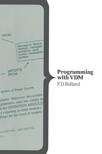 9780333565209: Programming with VDM: An Introduction (Macmillan Computer Science S.)