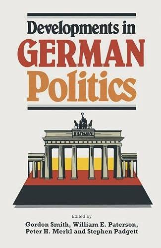 9780333567579: Developments in German Politics
