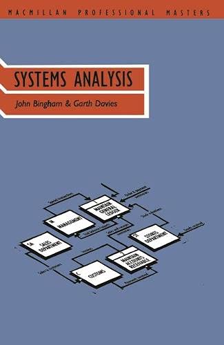 9780333569849: Systems Analysis (Professional Master)