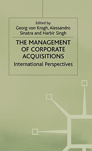 Beispielbild fr The Management of Corporate Acquisitions: International Perspectives zum Verkauf von HPB-Red