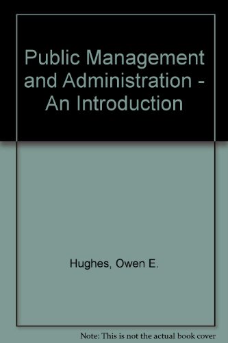 9780333580158: Public Management and Administration - An Introduction