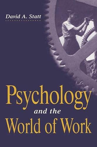 9780333584606: Psychology and the World of Work