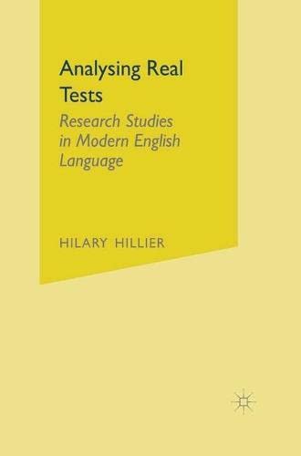 Beispielbild fr Analysing Real Texts : Research Studies in Modern English Language zum Verkauf von Better World Books