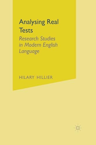 Stock image for Analysing Real Texts : Research Studies in Modern English Language for sale by Better World Books