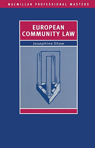 Stock image for European Community Law (Palgrave Professional Masters) for sale by WorldofBooks