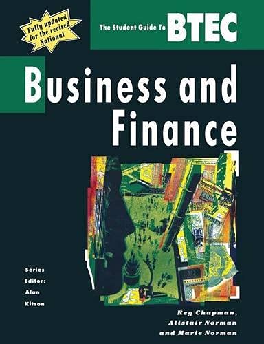 Business and Finance (9780333586877) by Chapman, Reg; Norman, Alistair