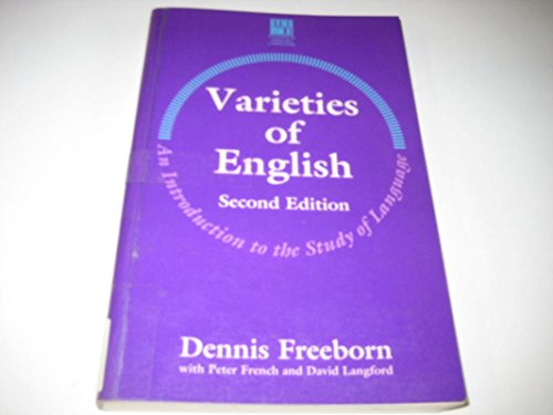 9780333589168: Varieties of English: An Introduction to the Study of Languages (Studies in English Language)