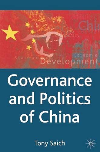 9780333594865: Governance and Politics of China (Comparative Government and Politics)