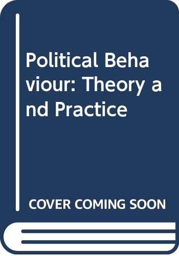 Political Behaviour: Theory and Practice (9780333609682) by Marsh, David