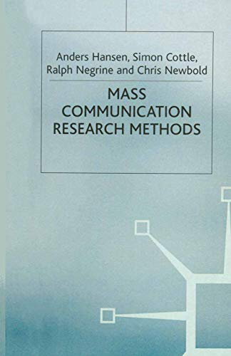 9780333617106: Mass Communication Research Methods