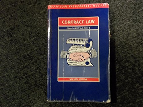 Beispielbild fr Contract Law (Palgrave Professional Masters) zum Verkauf von AwesomeBooks