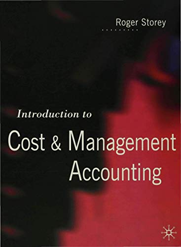 9780333623183: Introduction to Cost and Management Accounting