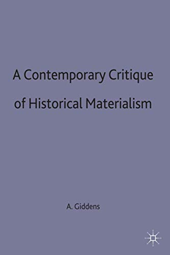 9780333625545: A Contemporary Critique of Historical Materialism