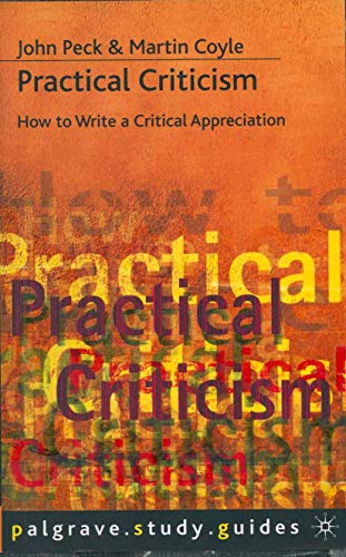 Imagen de archivo de Practical Criticism (Palgrave Study Guides:Literature) a la venta por Reuseabook