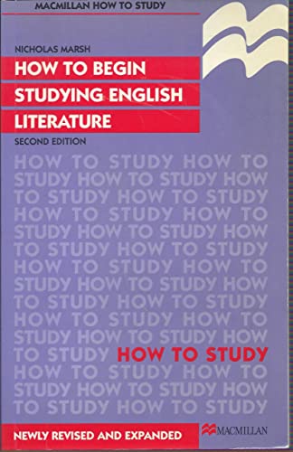 9780333640906: How to Begin Studying English Literature (How to Study Literature)