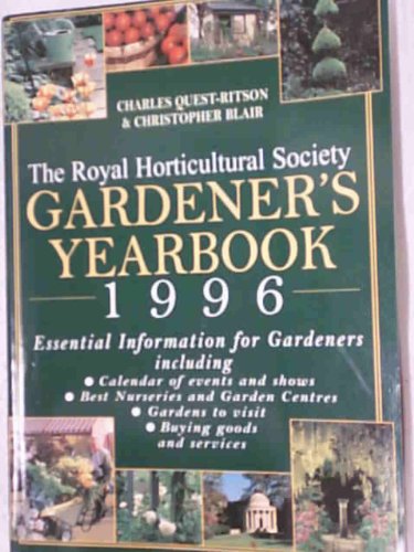 Imagen de archivo de The Rhs Gardener's Yearbook 1996 (Royal Horticultural Society Gardener's Yearbook) a la venta por WorldofBooks