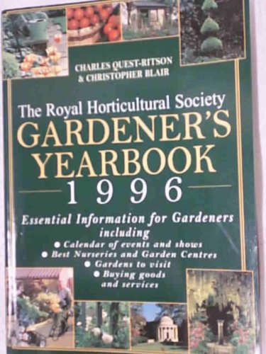 Stock image for The Rhs Gardener's Yearbook 1996 (Royal Horticultural Society Gardener's Yearbook) for sale by WorldofBooks