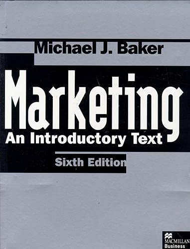 9780333663233: Marketing: An Introductory Text