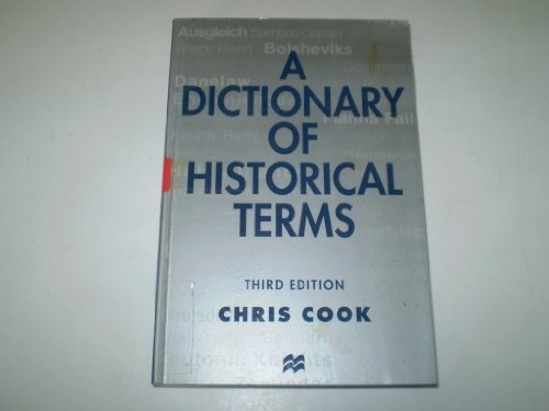 9780333673485: A Dictionary of Historical Terms