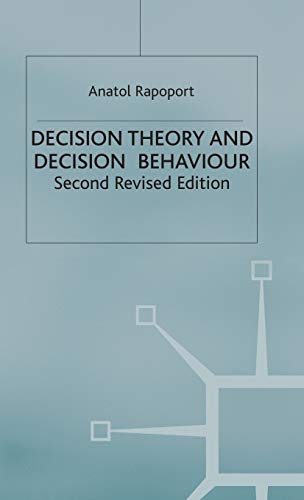 Immagine dell'editore per Decision Theory and Decision Behaviour venduto da Fireside Bookshop