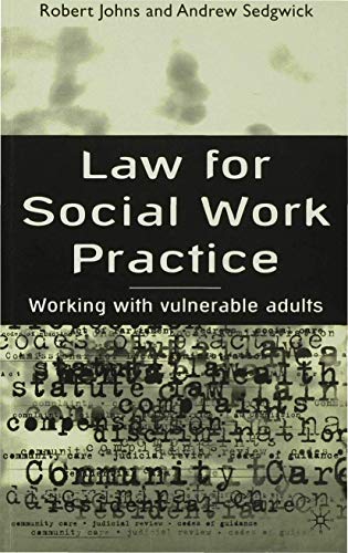 Stock image for Law for Social Work Practice: Working with Vulnerable Adults for sale by Orbiting Books