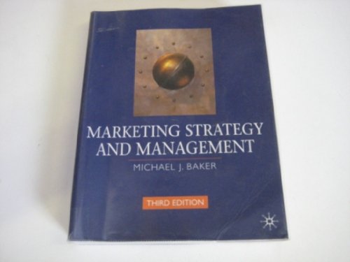 Beispielbild fr Marketing Strategy and Management zum Verkauf von Anybook.com