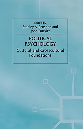 9780333751046: Political Psychology: Cultural and Crosscultural Foundations