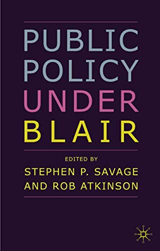 Stock image for Public Policy under Blair for sale by Discover Books