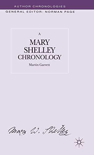 A Mary Shelley Chronology (9780333770504) by Garrett, M.