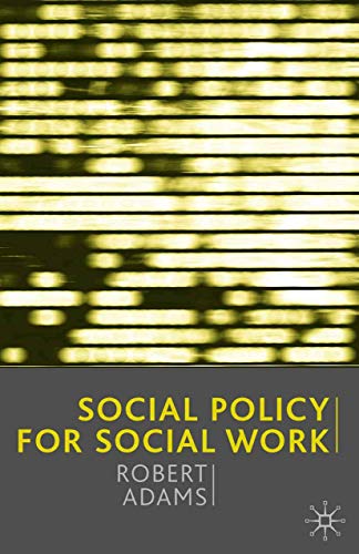 Imagen de archivo de Social Policy for Social Work a la venta por WorldofBooks