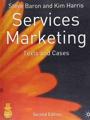 Services Marketing (9780333777930) by Steve Baron; Kim Harris