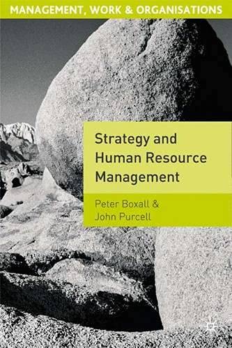 Imagen de archivo de Strategy and Human Resource Management (Management, work & organizations) a la venta por Goldstone Books