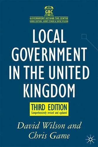 Beispielbild fr Local Government in the United Kingdom zum Verkauf von Better World Books Ltd