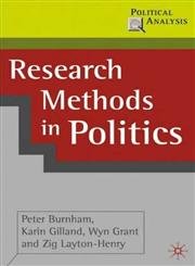 9780333962534: Research Methods in Politics (Political Analysis)