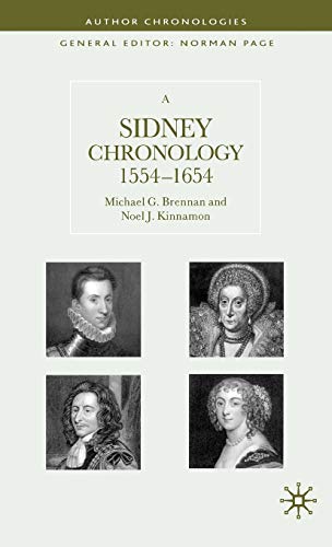 Beispielbild fr A Sidney Chronology, 1554-1654 zum Verkauf von Books Puddle