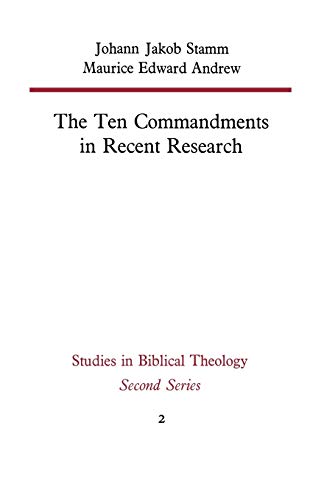 Beispielbild fr The Ten Commandments in Recent Research (Study in Bible Theology) zum Verkauf von Chiron Media