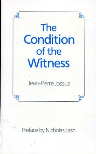 Beispielbild fr Condition of the Witness zum Verkauf von The Book Squirrel Limited