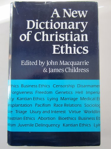 9780334022053: A New dictionary of Christian ethics